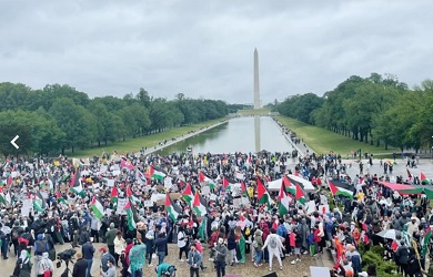 Puluhan Ribu Warga AS Berdemo Menuntut Keadilan Bagi Palestina
